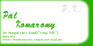 pal komaromy business card